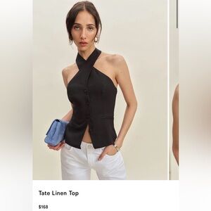 Reformation Tate Linen Top